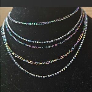 Multicolor layered Chain Necklace